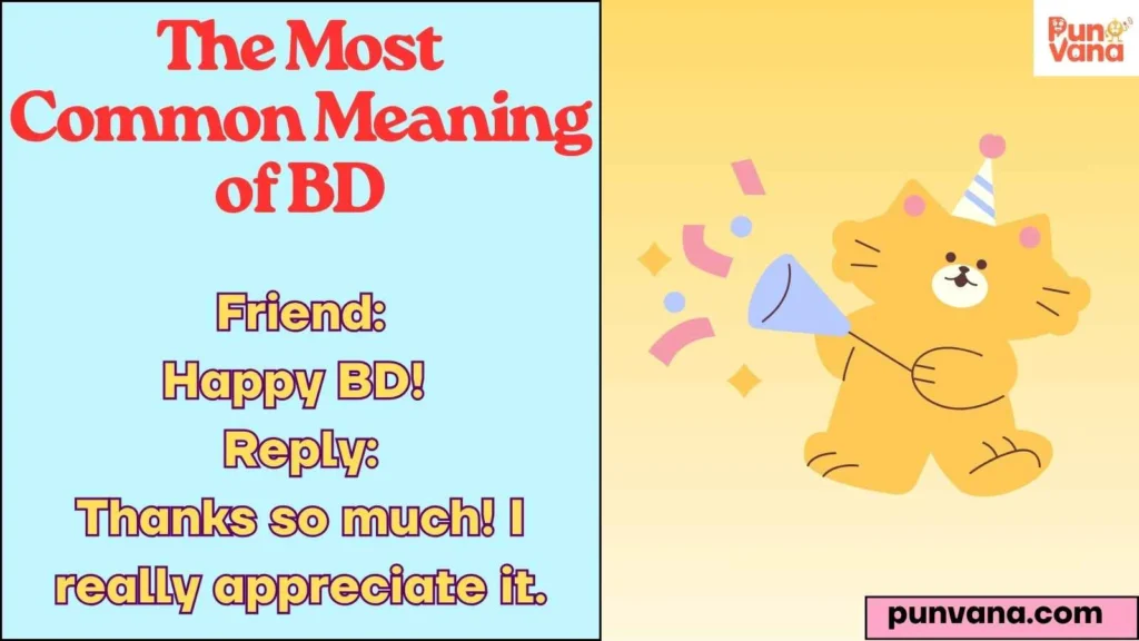 The Most Common Meaning of BD