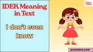 IDEK Meaning in Text